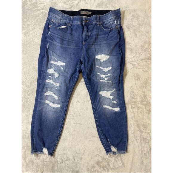 Torrid Bombshell Skinny Jeans Distressed Premium Stretch Ankle Women’s 20XS - Picture 3 of 8